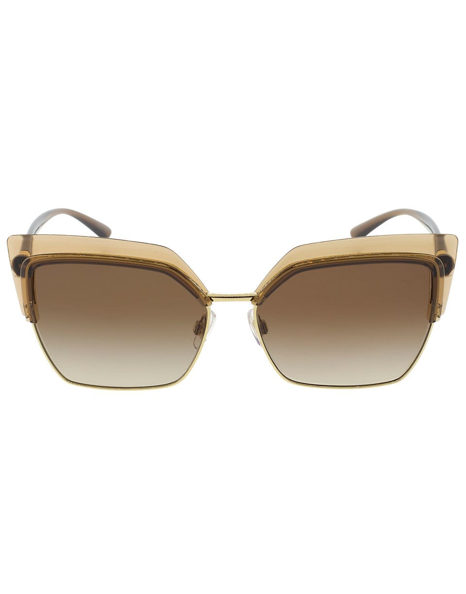 DOLCE & GABBANA-Brown Butterfly Sunglasses-BROWN