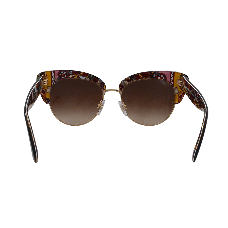 DOLCE & GABBANA-Havana Cat Eye Sunglasses-BROWN