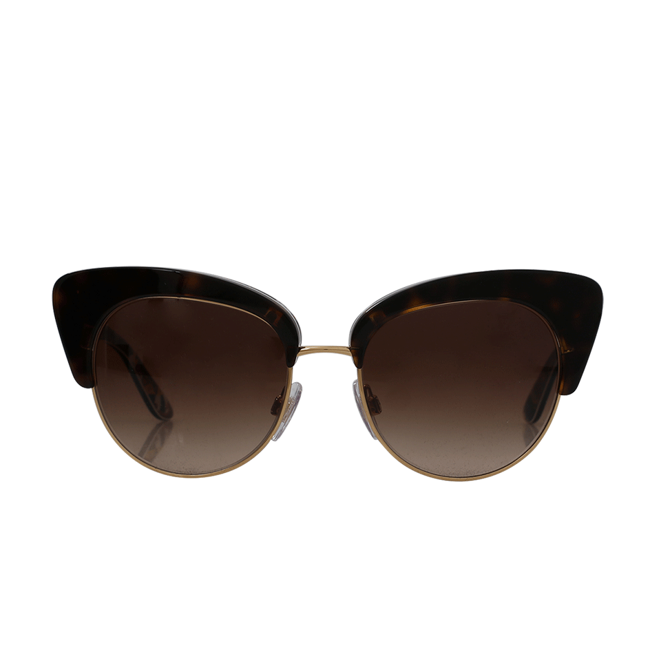 DOLCE & GABBANA-Havana Cat Eye Sunglasses-BROWN