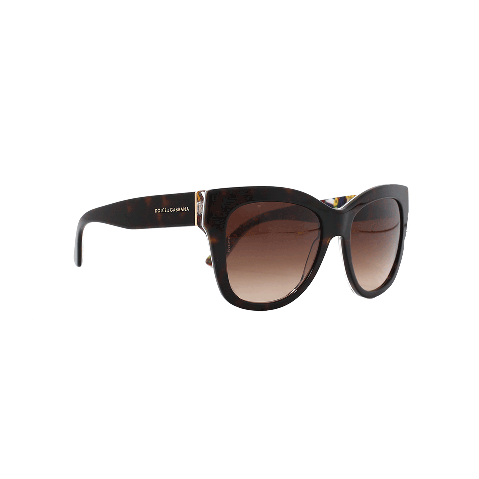 DOLCE & GABBANA-Havana Sunglasses-BROWN