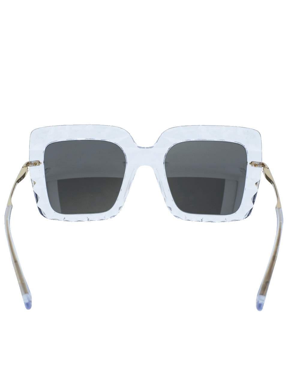 DOLCE & GABBANA-Square Frame Sunglasses-CRYSTAL