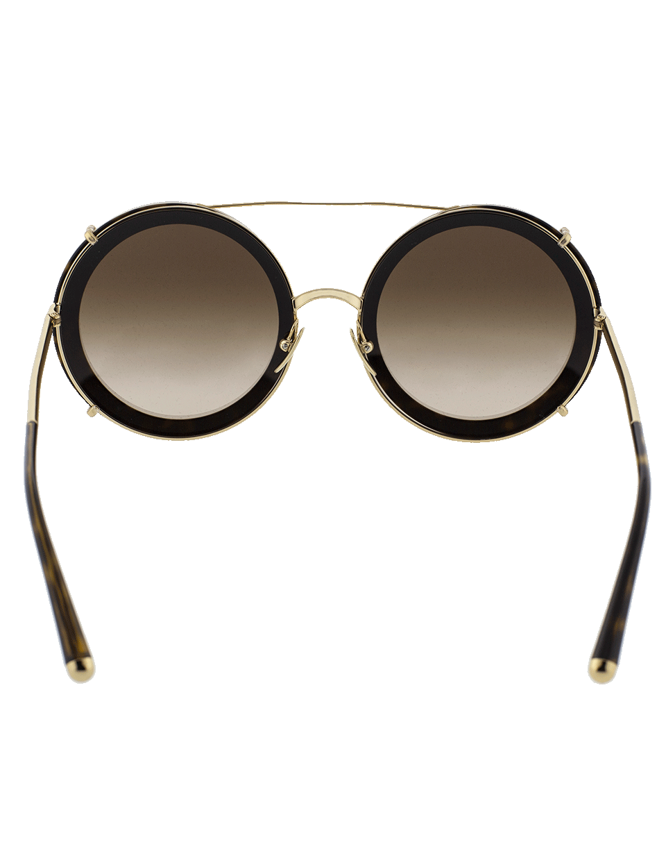 DOLCE & GABBANA-Havana Maioliche Sunglasses-GOLD