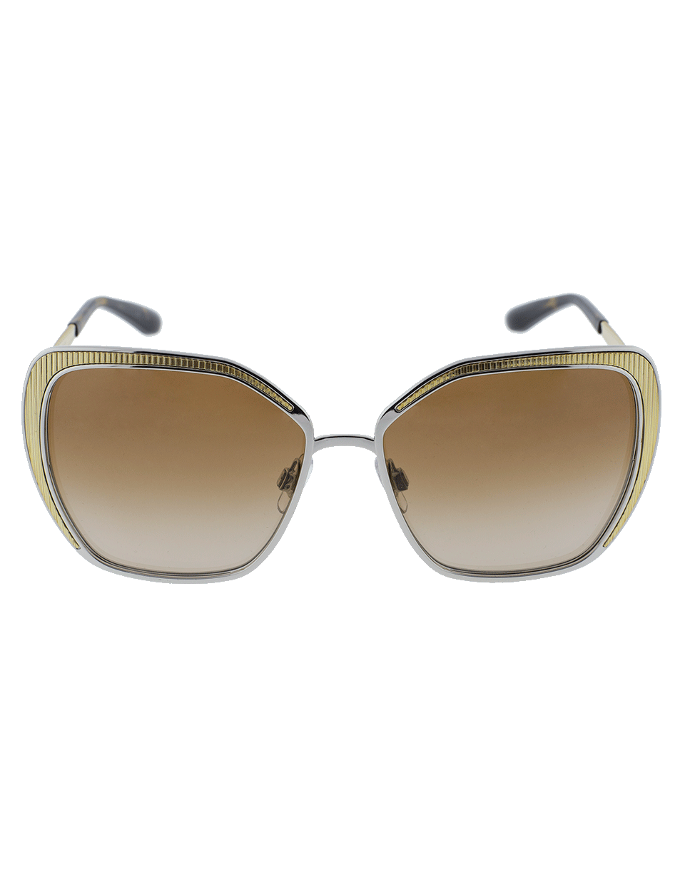 DOLCE & GABBANA-Square Metal Frame Sunglasses-GOLD