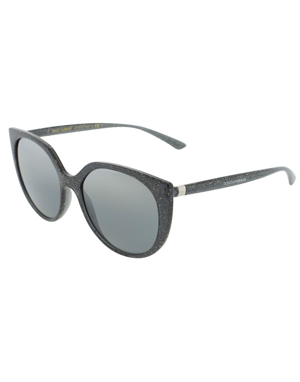 DOLCE & GABBANA-Glitter Sunglasses-GREY