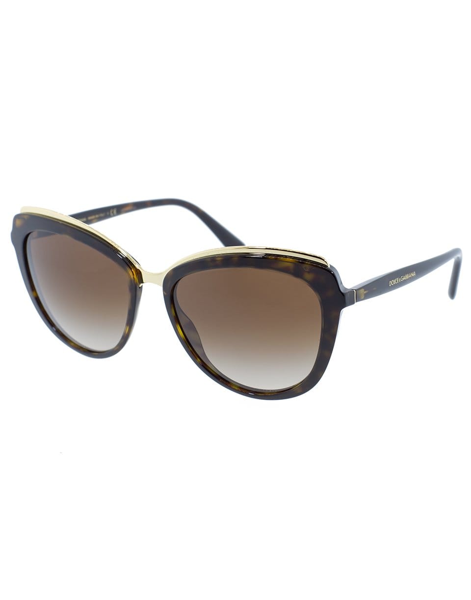 DOLCE & GABBANA-Havana Cat Eye Sunglasses-HAVANA