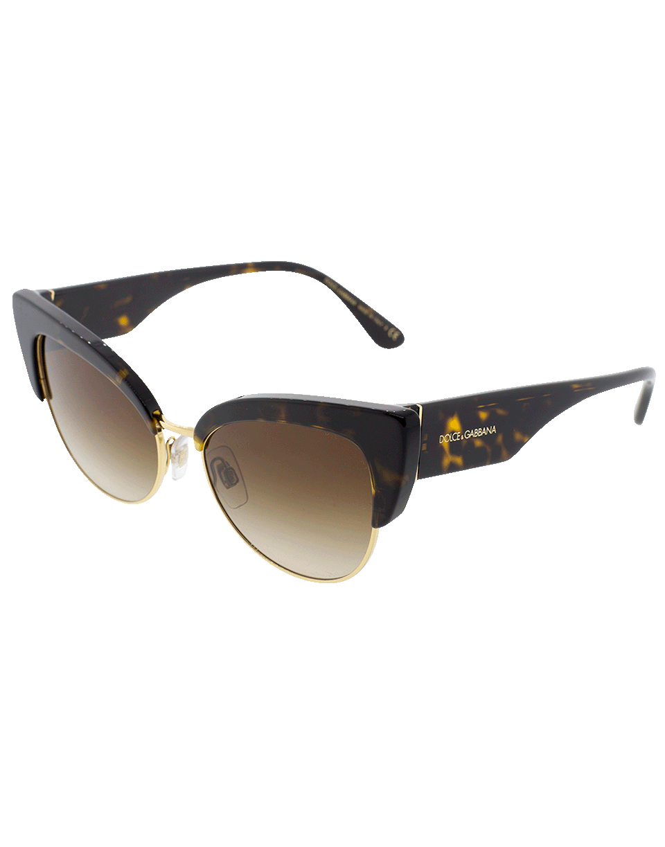 DOLCE & GABBANA-Havana Cat Eye Sunglasses-HAVANA