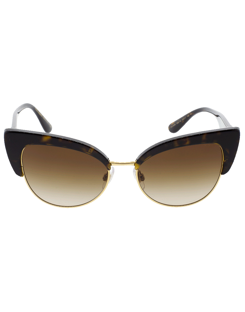 DOLCE & GABBANA-Havana Cat Eye Sunglasses-HAVANA