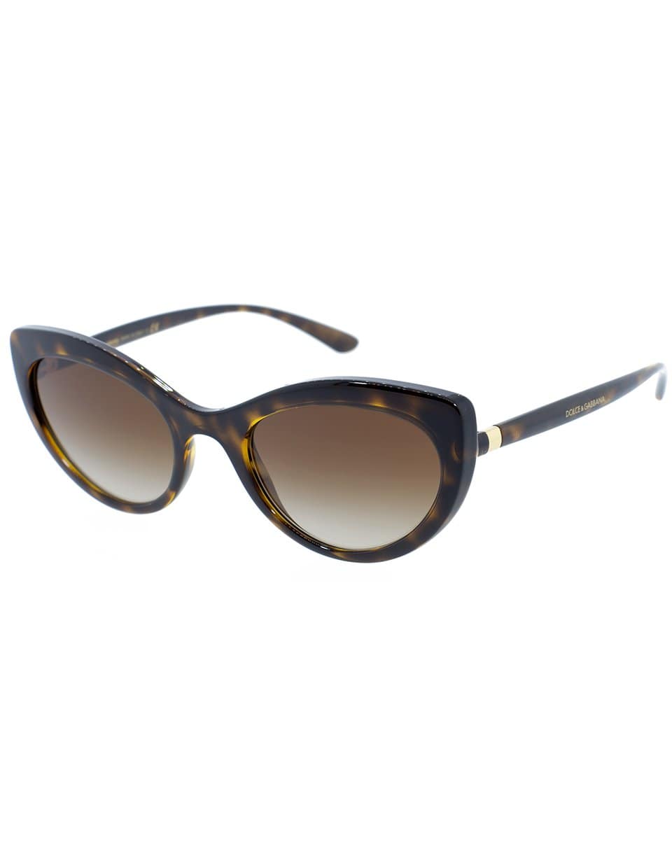 DOLCE & GABBANA-Havana Slim Cat Eye Sunglasses-HAVANA