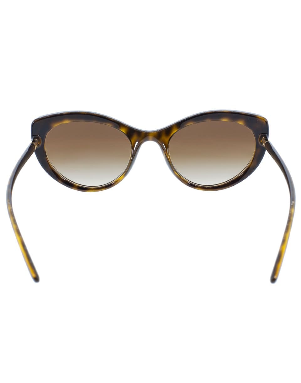 DOLCE & GABBANA-Havana Slim Cat Eye Sunglasses-HAVANA