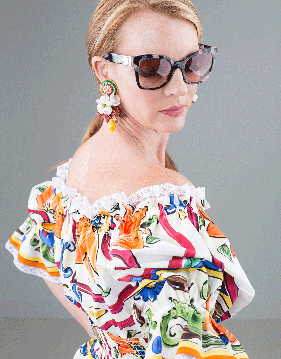 DOLCE & GABBANA-Pearl Grey Havana Sunglasses-HAVANA
