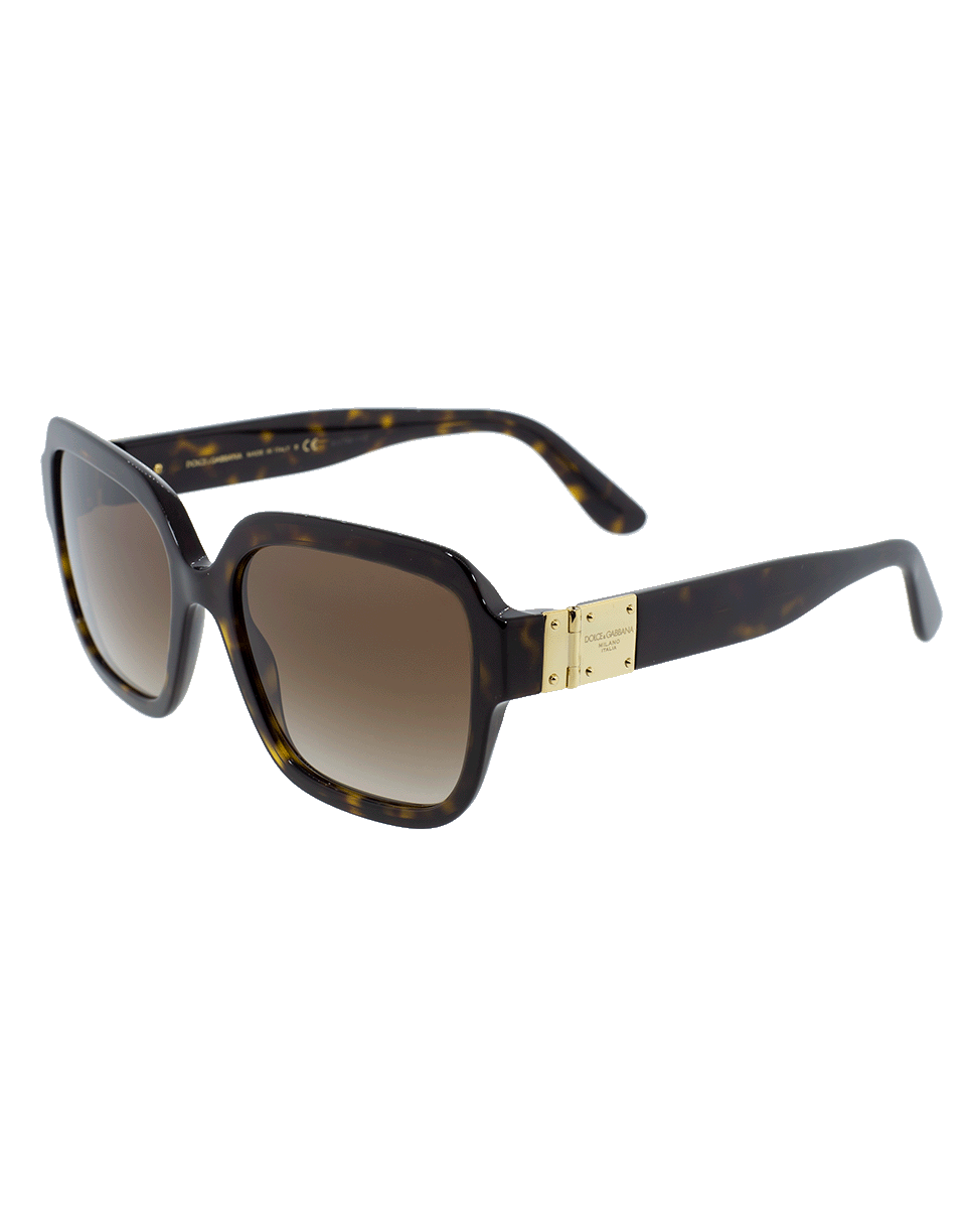 DOLCE & GABBANA-Square Sunglasses-HAVANA