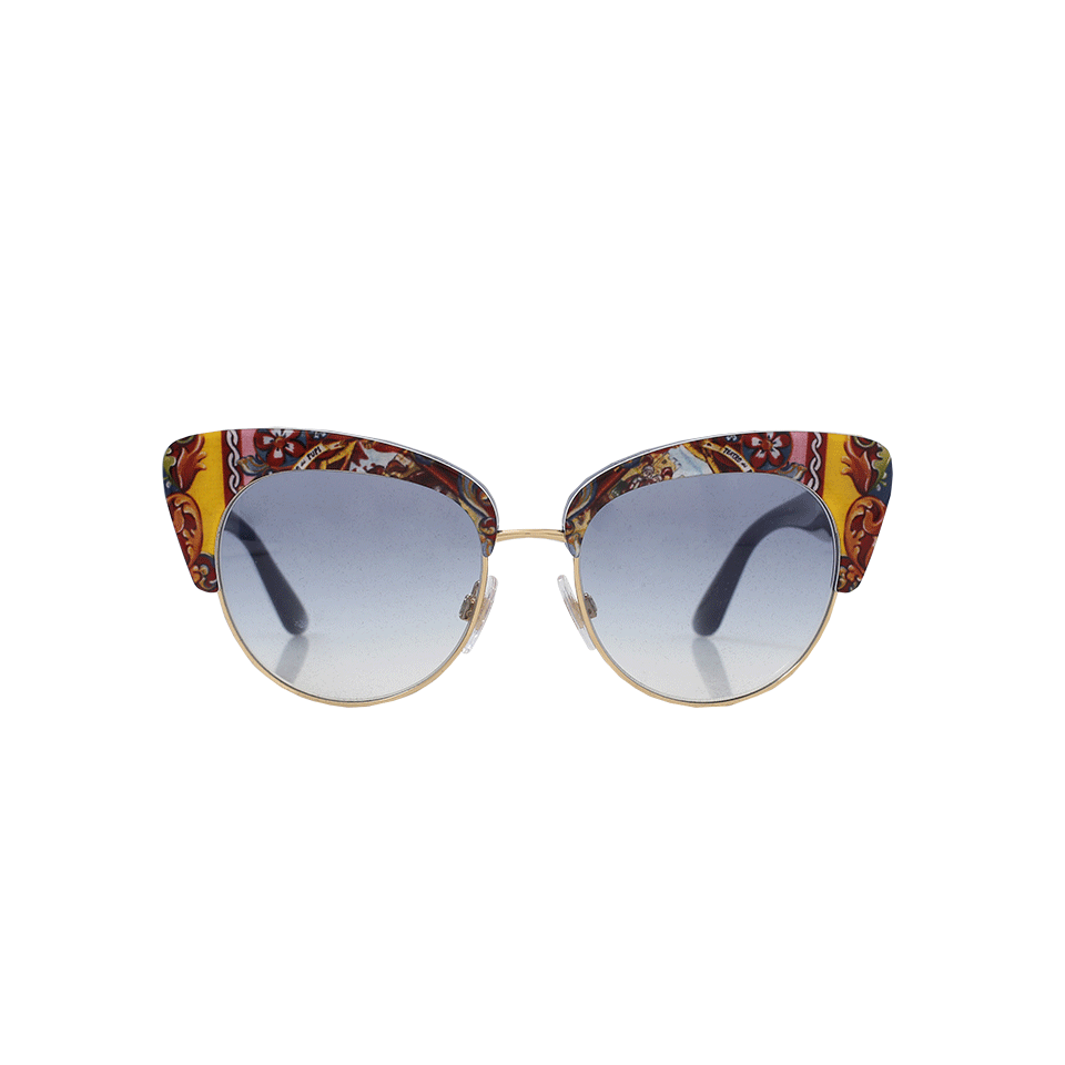 DOLCE & GABBANA-Cateye Sunglasses-LGHTBRWN
