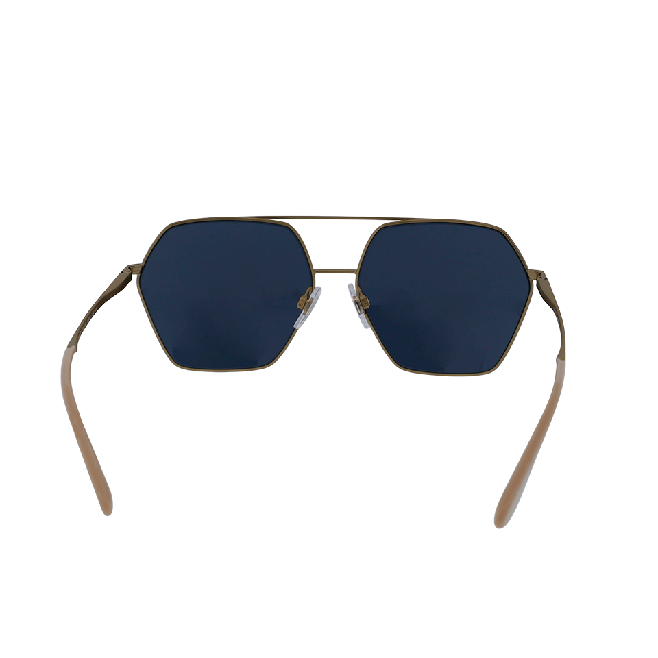 DOLCE & GABBANA-Double Bridge Hexagonal Sunglasses-MATTEPNK