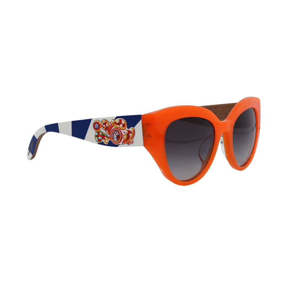 DOLCE & GABBANA-Printed Sunglasses-ORANGE