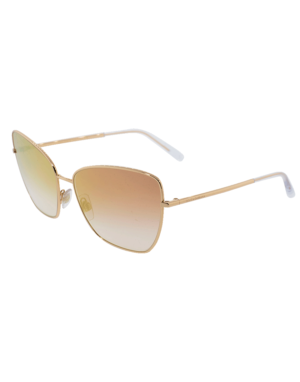 DOLCE & GABBANA-Metal Frame Sunglasses-PINKGOLD