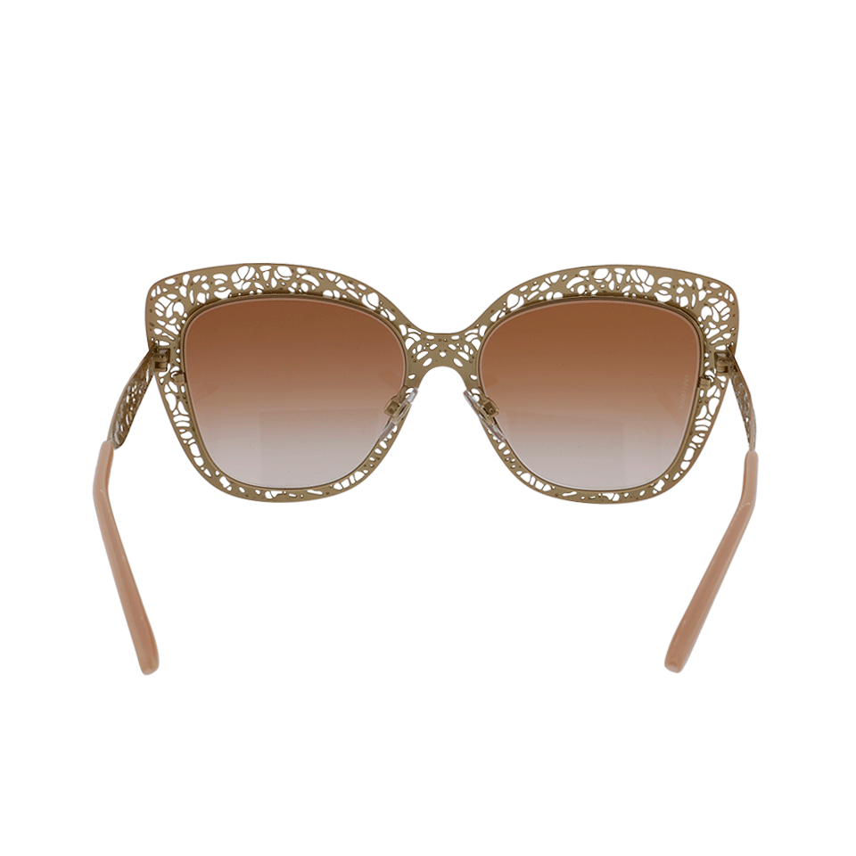 DOLCE & GABBANA-Metal Butterfly Sunglasses-PNK/BRWN