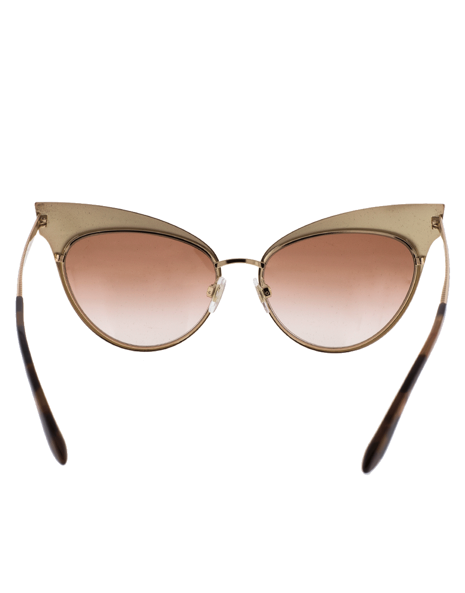 DOLCE & GABBANA-Cat Eye Metal Frame Sunglasses-PNK/GLD
