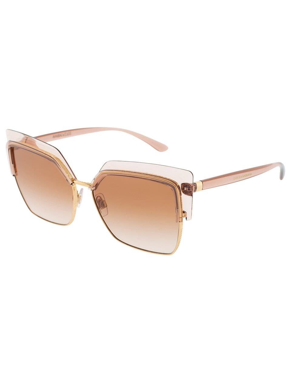 DOLCE & GABBANA-Pink and Gold Butterfly Sunglasses-PNK/GLD