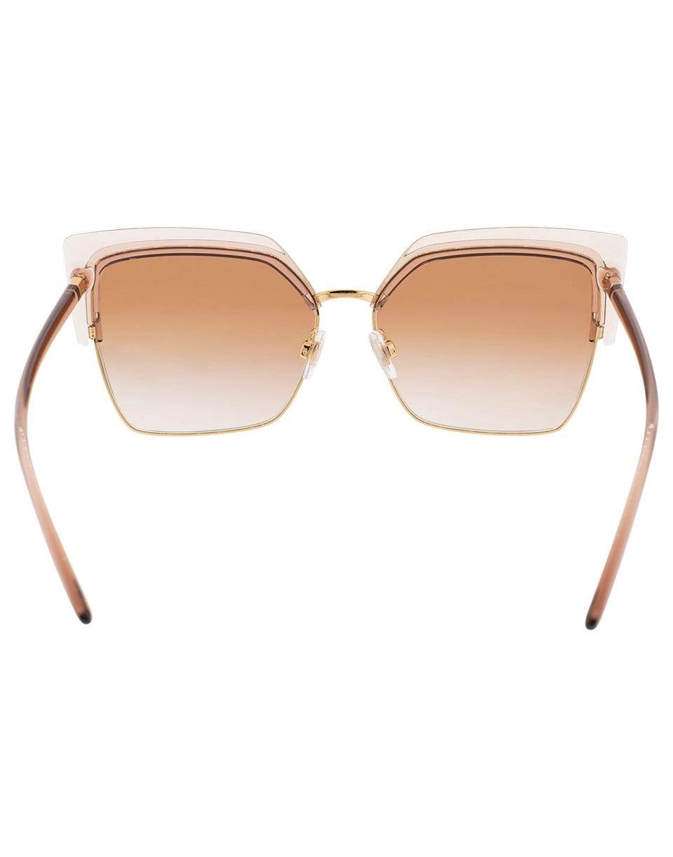 DOLCE & GABBANA-Pink and Gold Butterfly Sunglasses-PNK/GLD