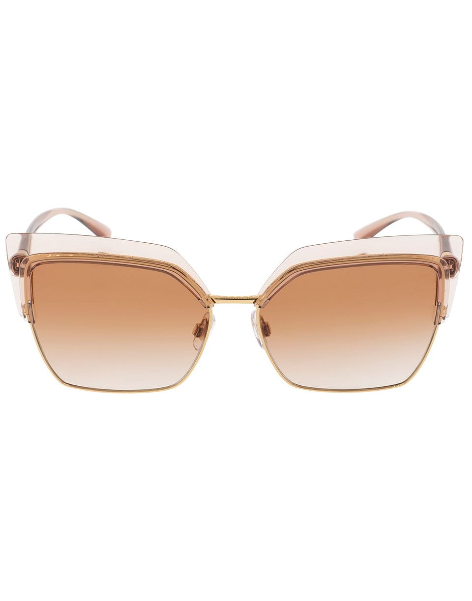 DOLCE & GABBANA-Pink and Gold Butterfly Sunglasses-PNK/GLD