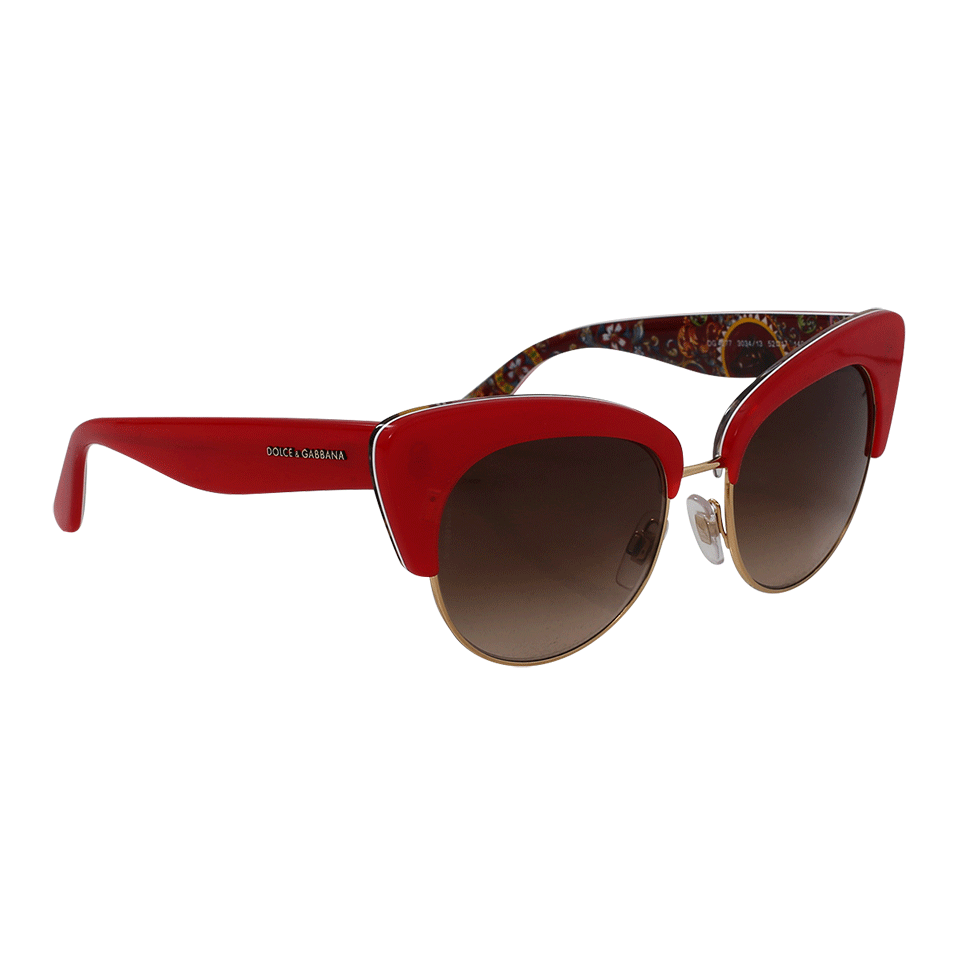 DOLCE & GABBANA-Cat Eye Sunglasses-RED
