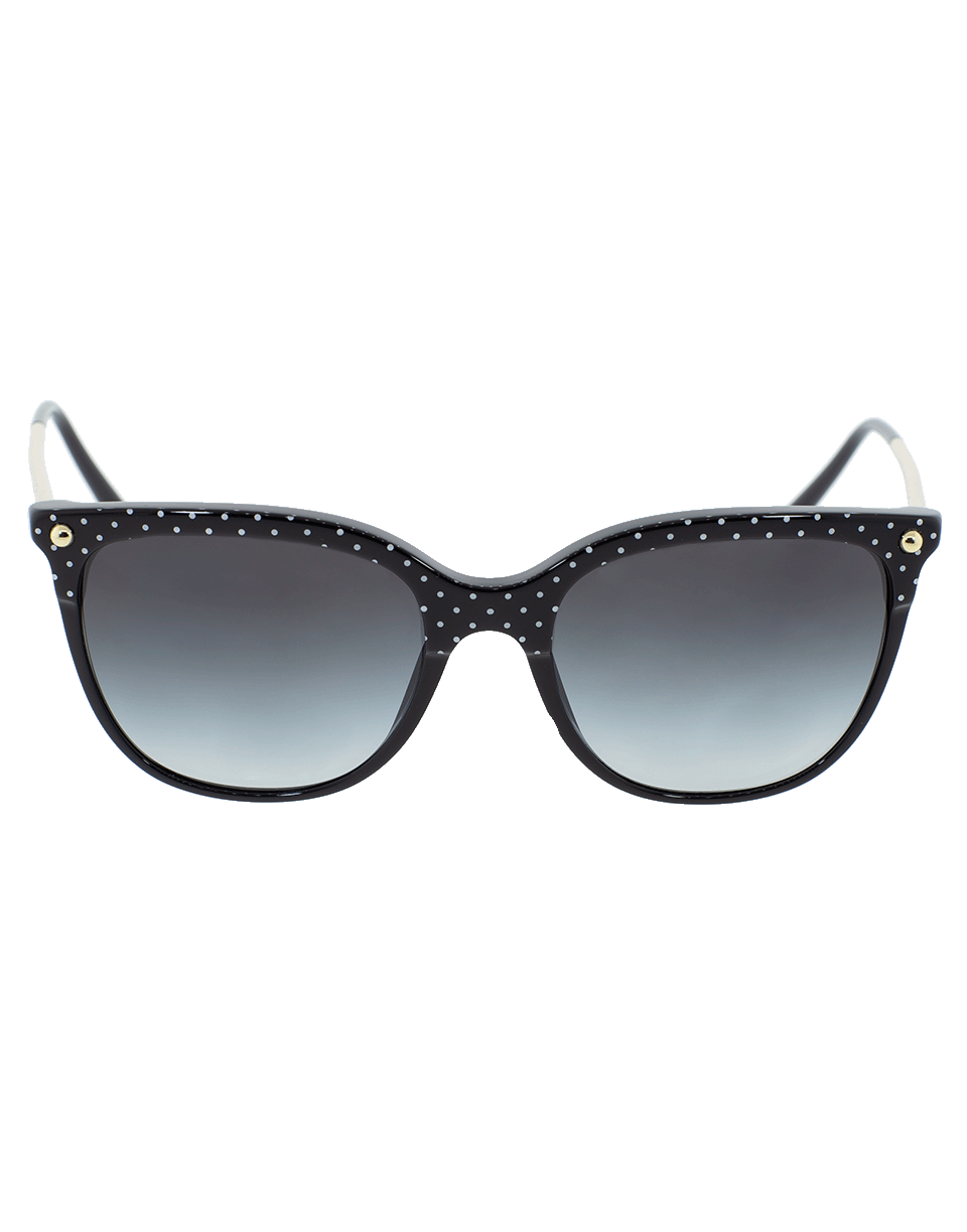 DOLCE & GABBANA-Polka Dot Sunglasses-WHT/BLK