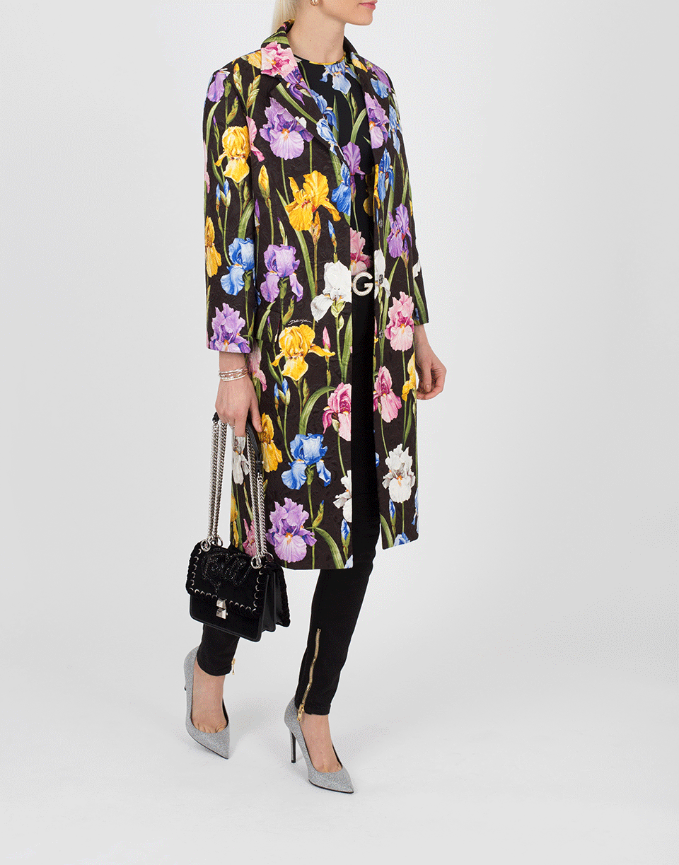 DOLCE & GABBANA-Iris Printed Coat-