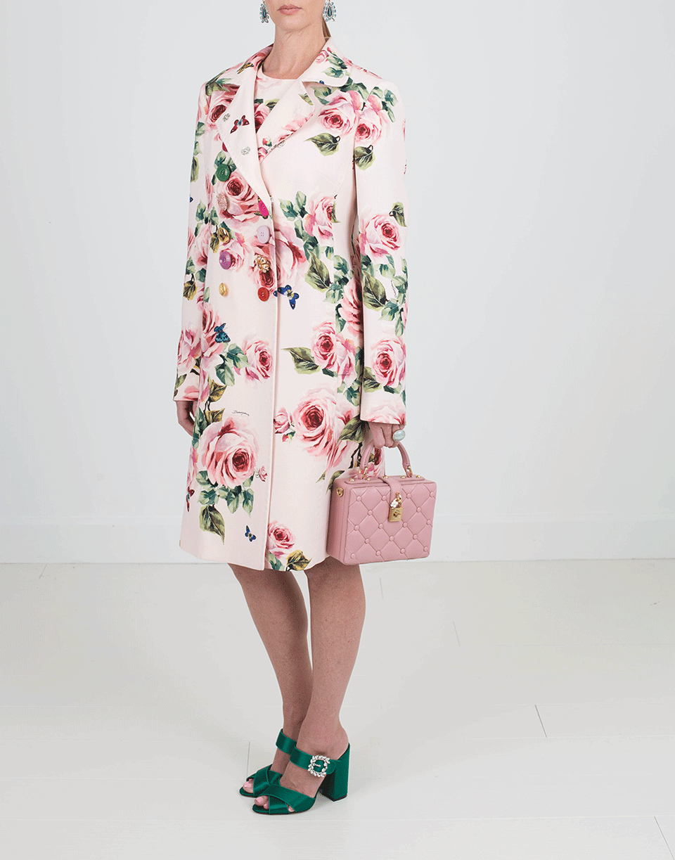 DOLCE & GABBANA-Rose Print Coat-ROSE