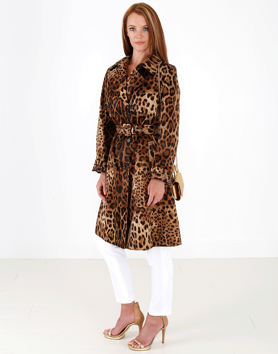 DOLCE & GABBANA-Leopard Trench-