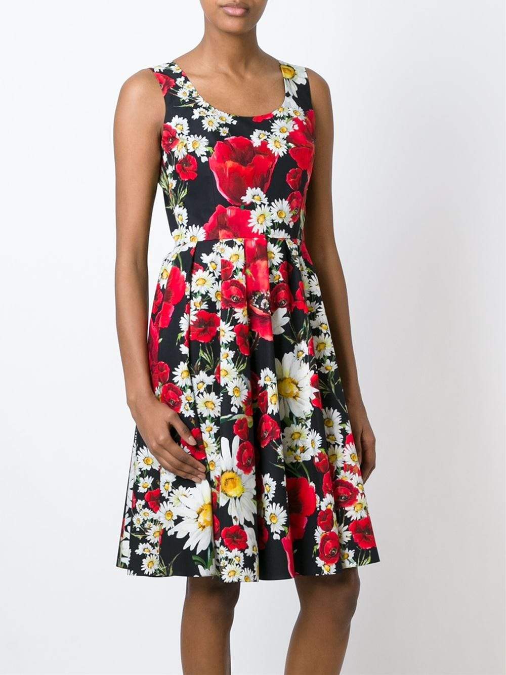 DOLCE & GABBANA-A-Line Floral Dress-