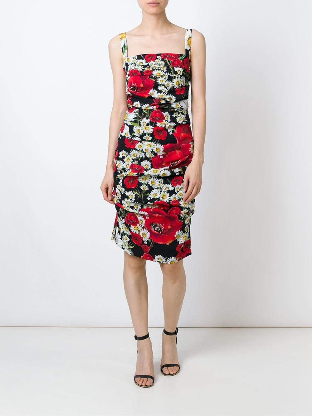 DOLCE & GABBANA-Rouched Poppy Dress-
