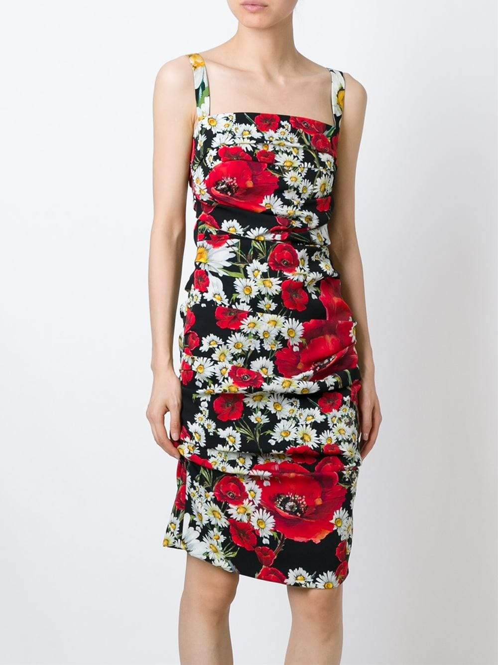 DOLCE & GABBANA-Rouched Poppy Dress-
