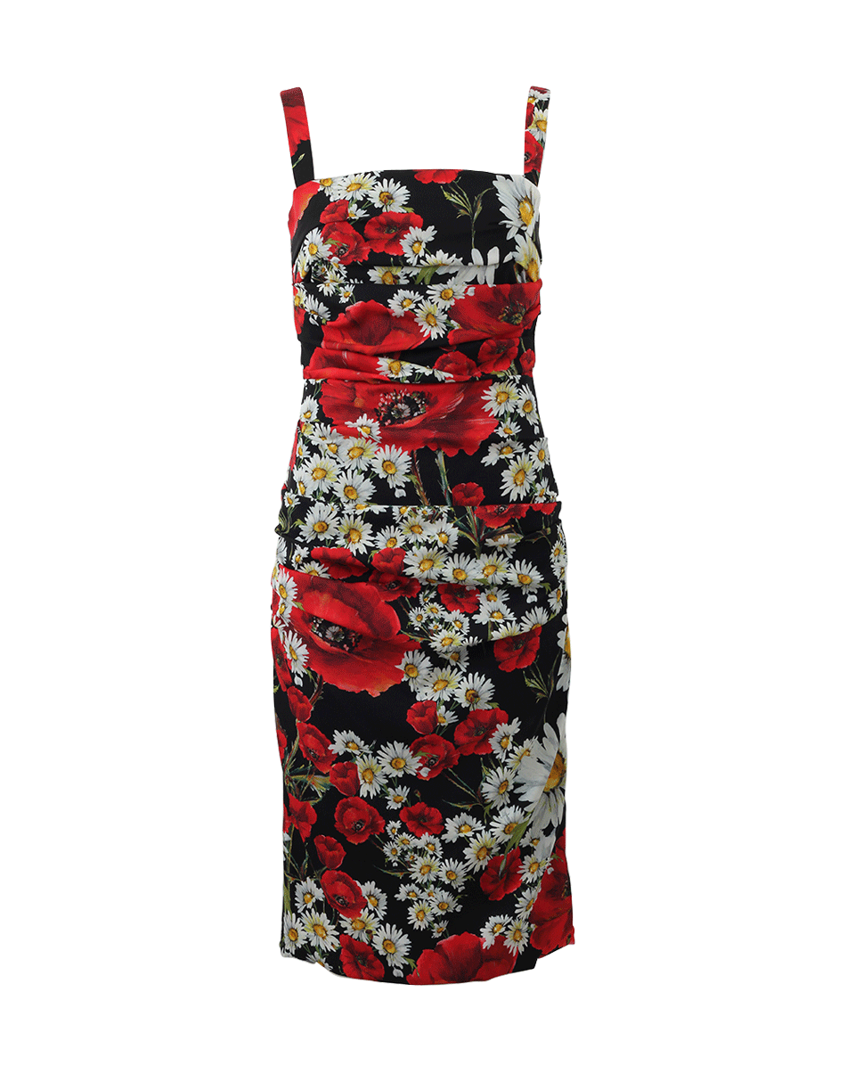 DOLCE & GABBANA-Rouched Poppy Dress-