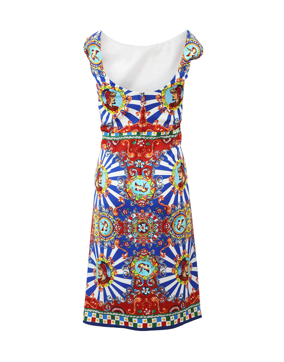 DOLCE & GABBANA-Caretto Print Shift Dress-