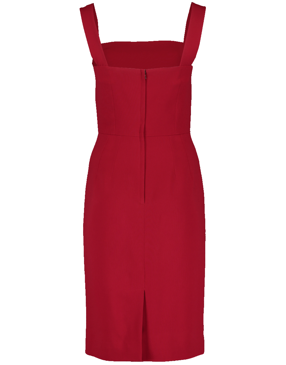 DOLCE & GABBANA-Square Neck Fitted Dress-