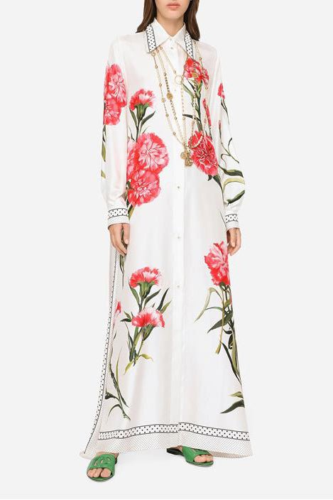DOLCE & GABBANA-Printed Twill Caftan-