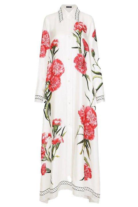DOLCE & GABBANA-Printed Twill Caftan-