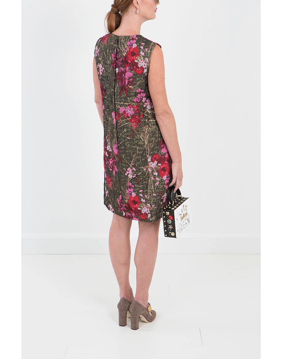 DOLCE & GABBANA-Lurex Jacquard Shift Dress-