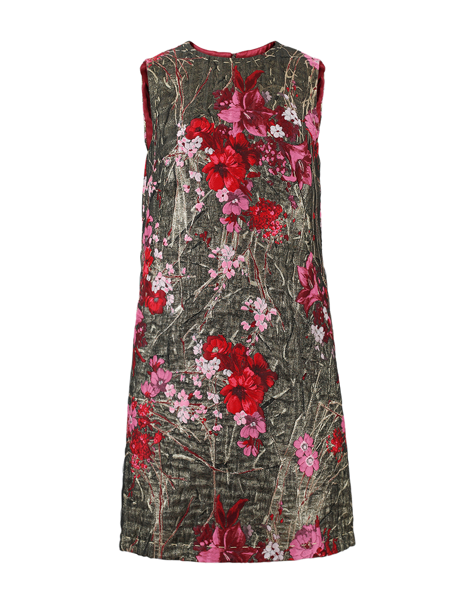 DOLCE & GABBANA-Lurex Jacquard Shift Dress-