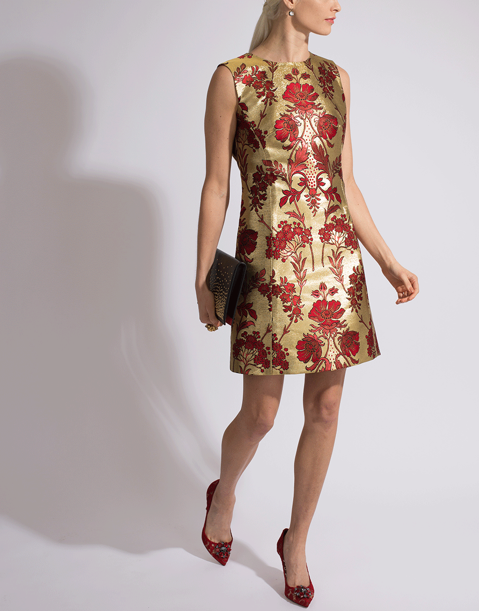 DOLCE & GABBANA-Lurex Jacquard Dress-