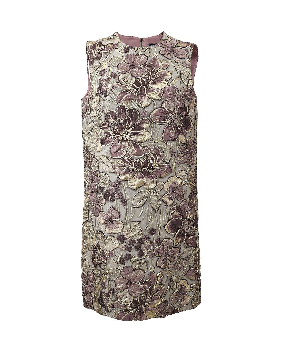 DOLCE & GABBANA-Floral Jacquard Shift Dress-