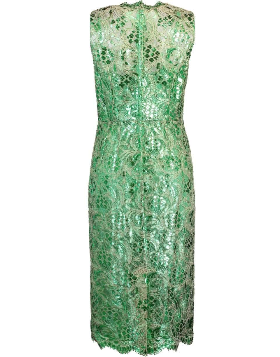 DOLCE & GABBANA-Round Neck Tubino Dress-