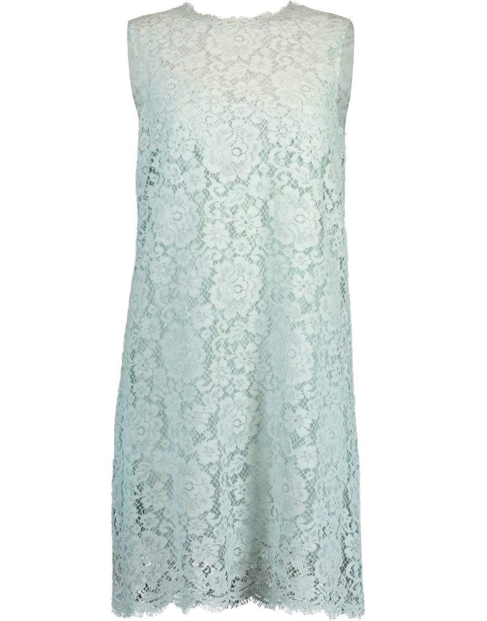 DOLCE & GABBANA-Sleeveless Crewneck Lace Shift-