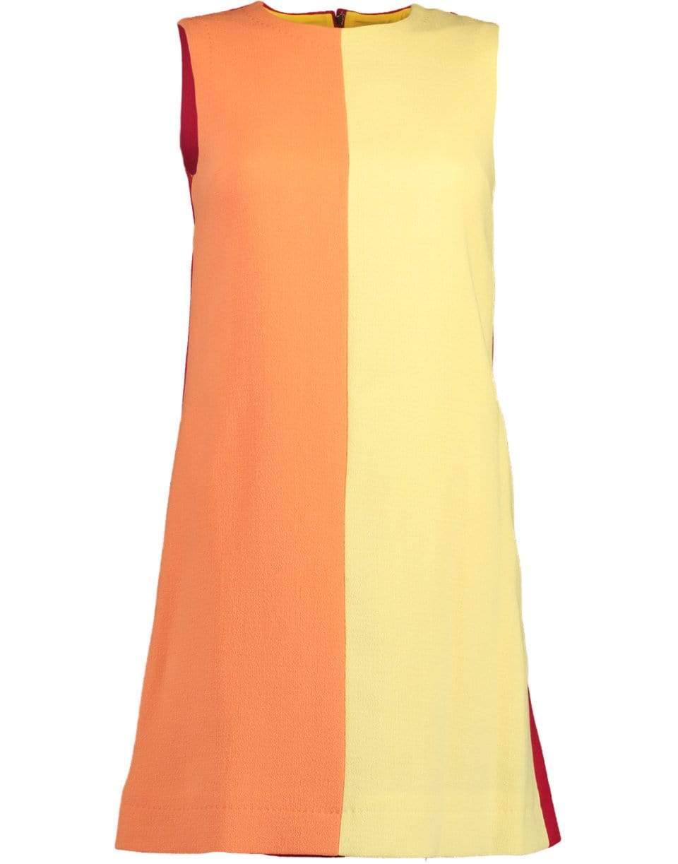 DOLCE & GABBANA-Sleeveless Color Block A-Line Dress-