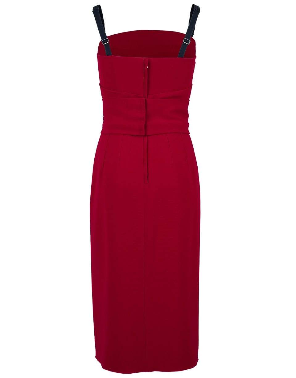 DOLCE & GABBANA-Calf-Length Cady Dress With Slit-