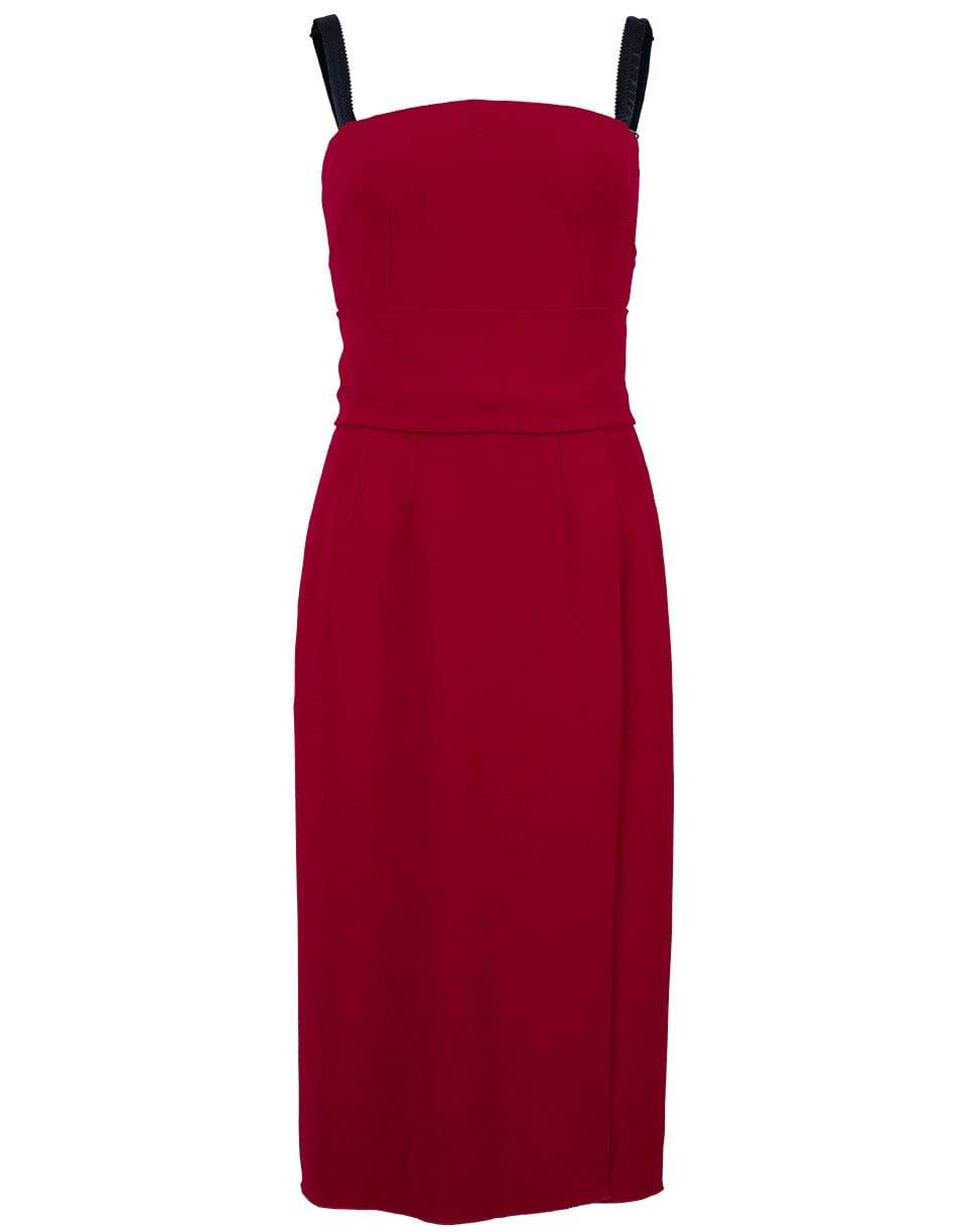 DOLCE & GABBANA-Calf-Length Cady Dress With Slit-