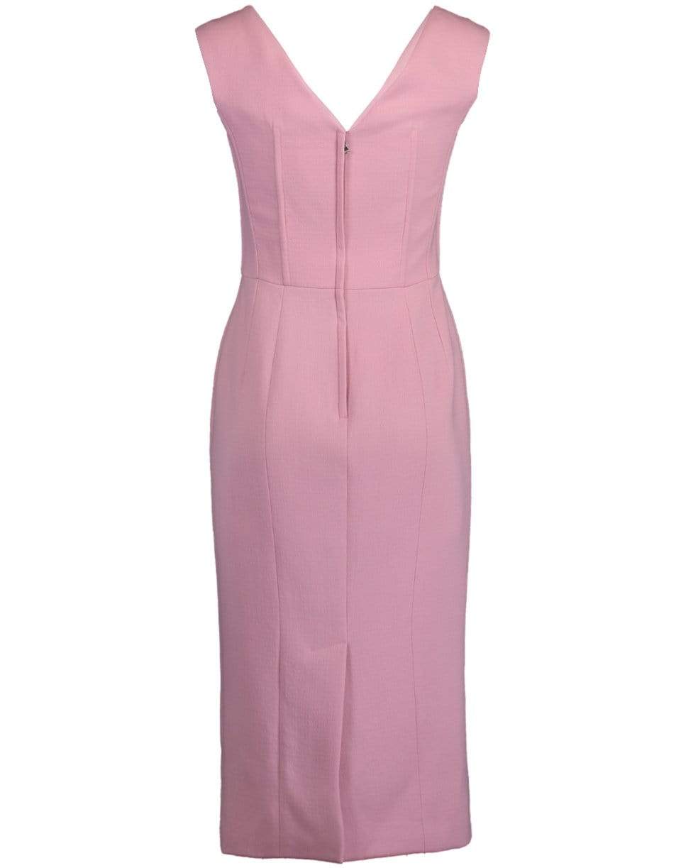 DOLCE & GABBANA-Sleeveless Portrait V-Neck Dress-