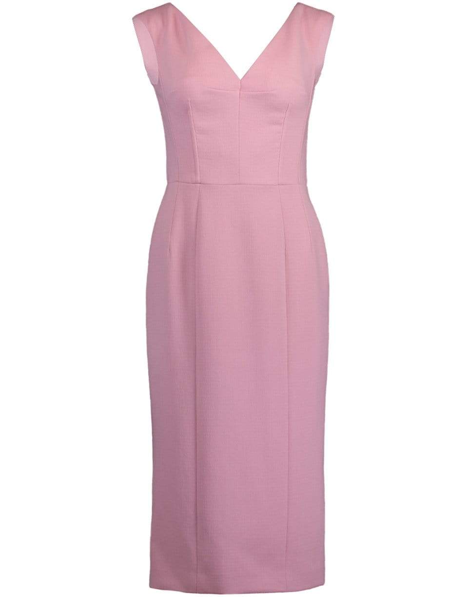 DOLCE & GABBANA-Sleeveless Portrait V-Neck Dress-