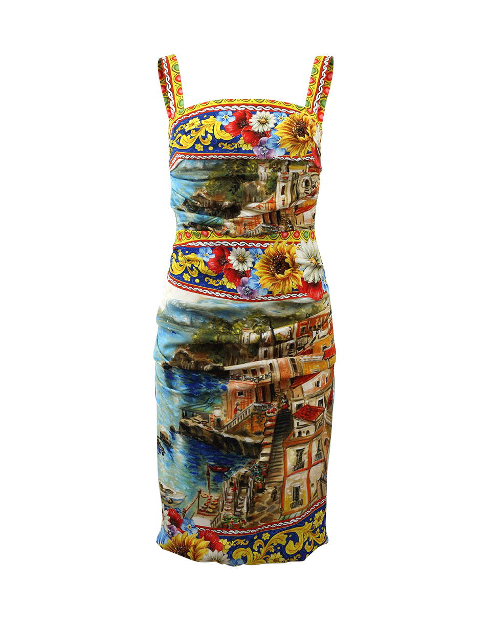 DOLCE & GABBANA-Stampa Print Tank Dress-