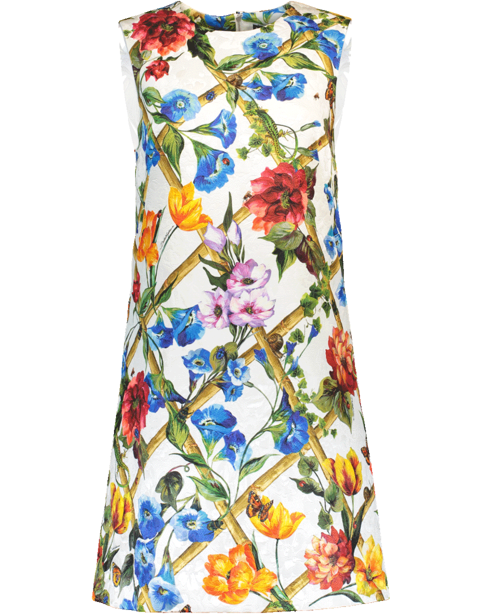 DOLCE & GABBANA-Floral Bamboo Classic Dress-